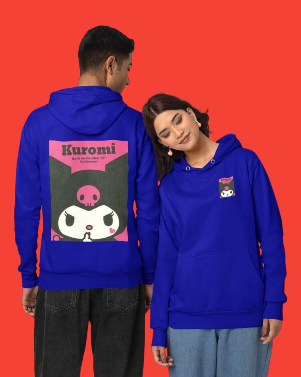 Kuromi Custom Unisex Graphic Hoodie | Rock Band Graphic Hoodie | Different Color & Sizes from Kids to Adult