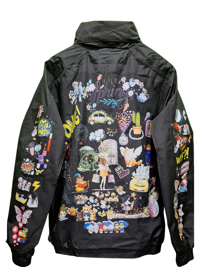 Bomber Jacket with Hello Spring Design – Stylish and Warm Outerwear For Winter in Various Sizes