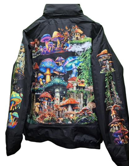 Bomber Jacket with Mushroom Design – Stylish and Warm Outerwear For Winter in Various Sizes