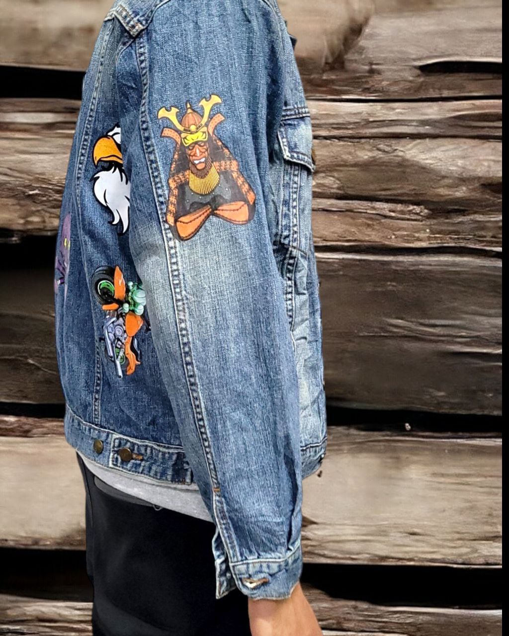 Customised Vintage Trucker Denim Jacket - 80s90s Style - S-XXL Sizes Available