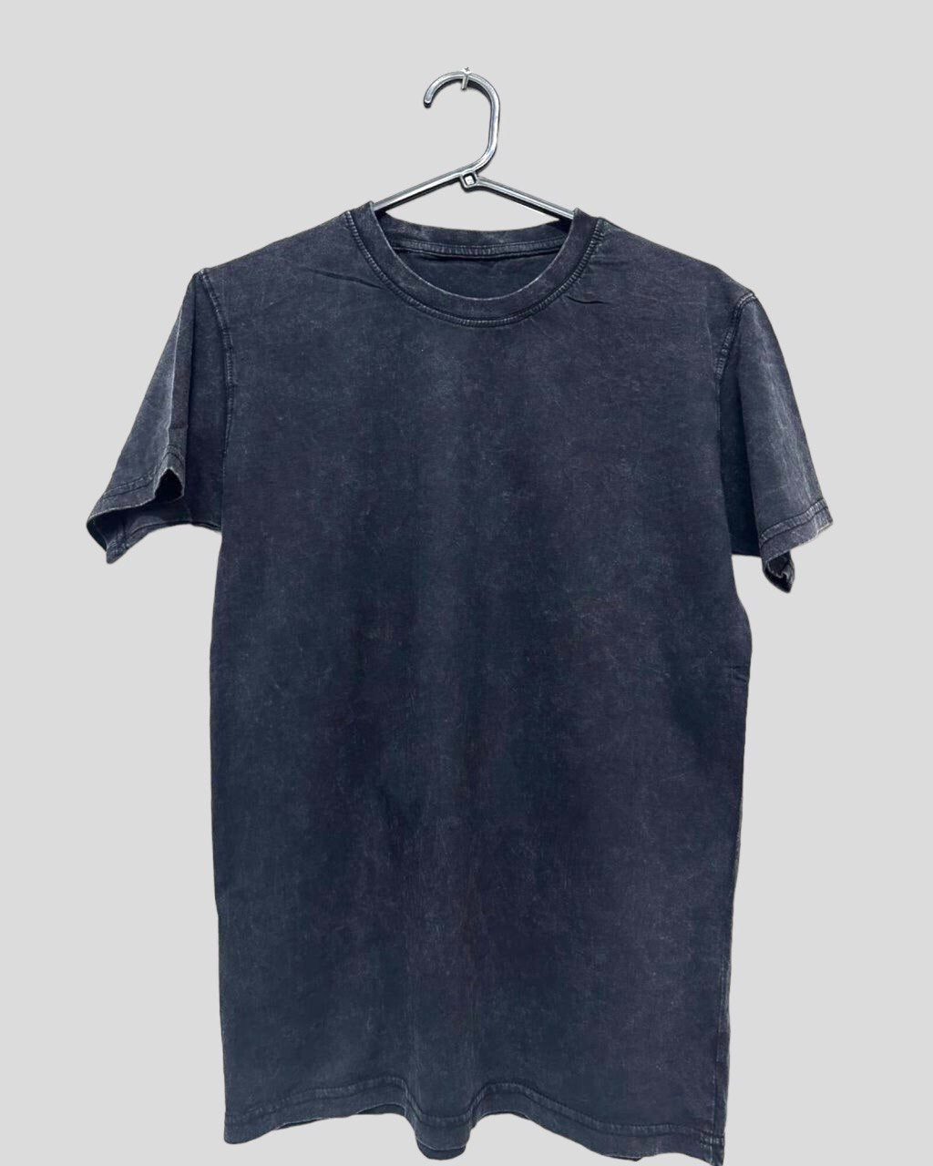 Men's Crew Neck Short Sleeve Acid Wash  T-Shirt