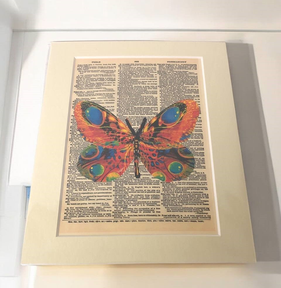 Vibrant Butterfly Art Print Poster - Unique Art Print Hard Board Poster