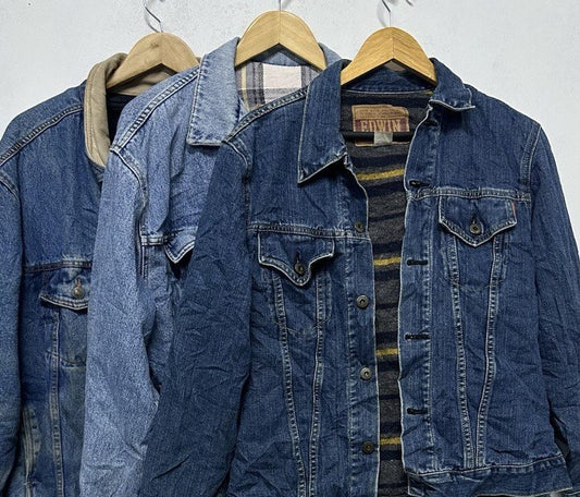 Vintage Quilted-Lined Denim Jackets – Warm, Stylish, Multiple Sizes