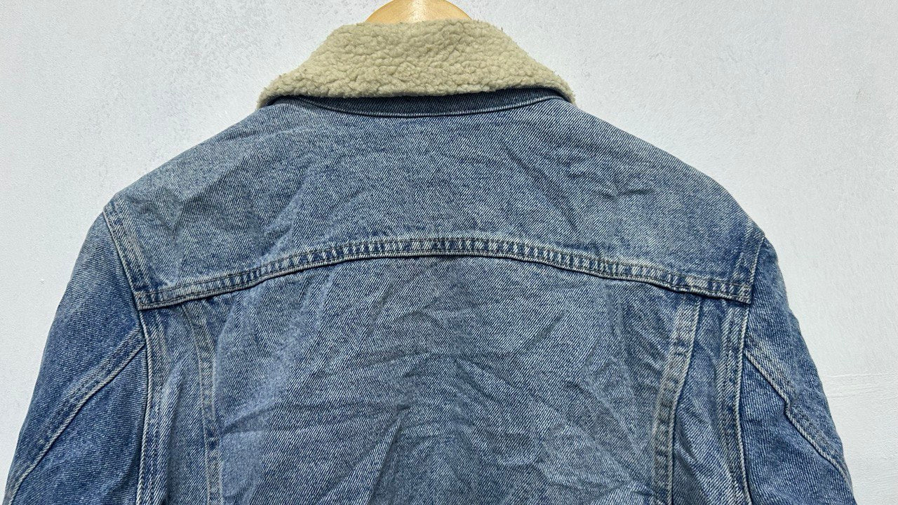 Vintage Sheepskin Denim Jackets – Warm, Stylish, Multiple Sizes Shearling Denim Jacket