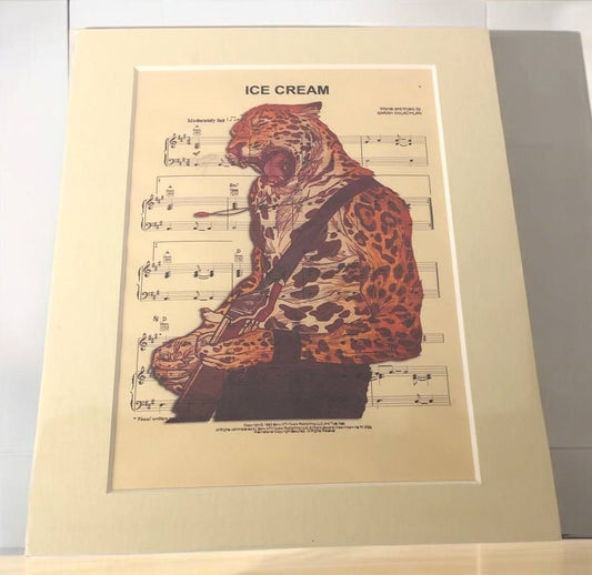 Rockstar Leopard Art Print Poster - Unique Art Print Hard Board Poster