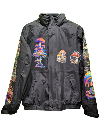 Bomber Jacket with Mushroom Design – Stylish and Warm Outerwear For Winter in Various Sizes
