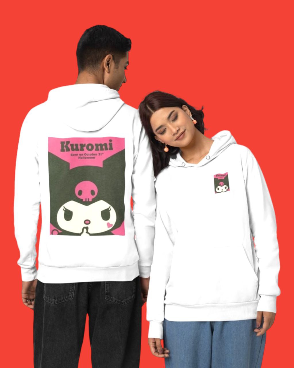 Kuromi Custom Unisex Graphic Hoodie | Rock Band Graphic Hoodie | Different Color & Sizes from Kids to Adult