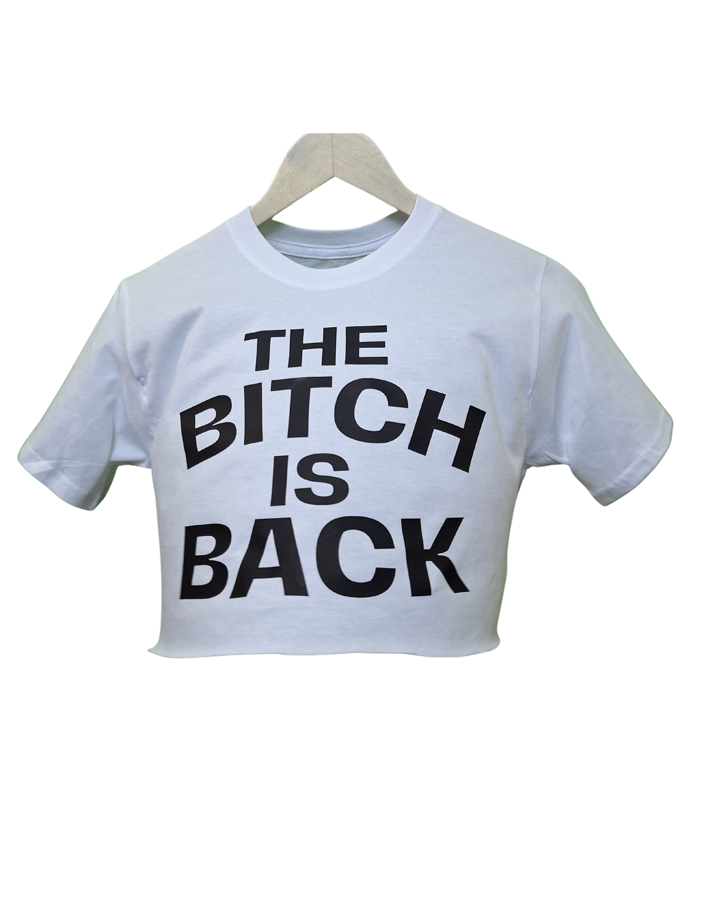 The Bitch is Back Crop Customised T-shirt - Graphic T-shirt | Customised Tees
