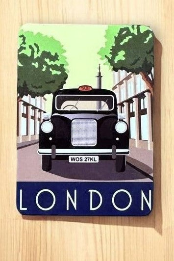 London-Themed Wooden Metal Magnet - Perfect Gift and Stylish Fridge Decor