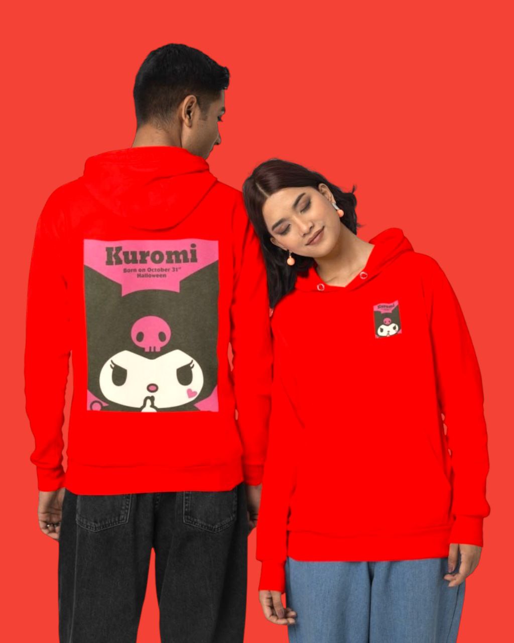 Kuromi Custom Unisex Graphic Hoodie | Rock Band Graphic Hoodie | Different Color & Sizes from Kids to Adult