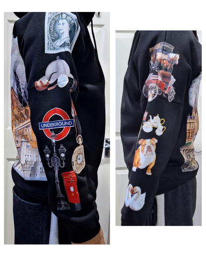 London Custom Graphic Hoodie – Unisex, All Sizes l Printed hoodie London design