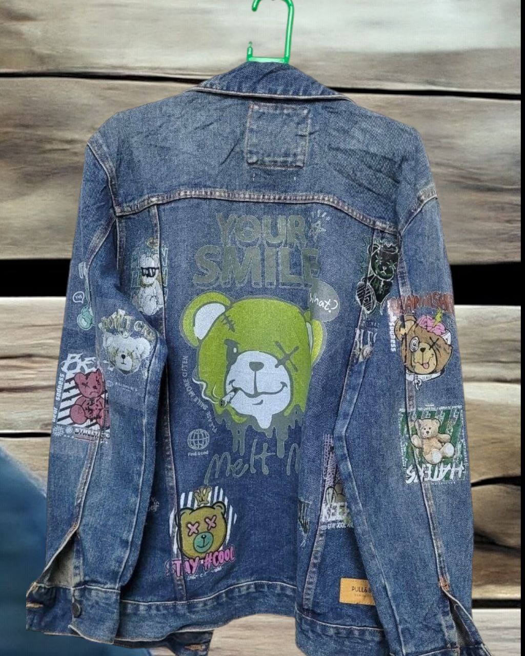 Panda Vintage Denim Jacket Graphic Design Men's Women's Kids