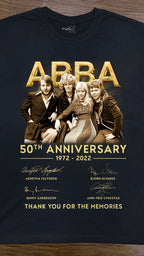 Abba 50th Anniversary | Screen Print Graphic T-Shirt - MAXGRG