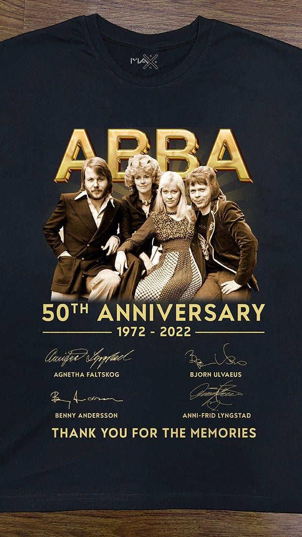 Abba 50th Anniversary | Screen Print Graphic T-Shirt - MAXGRG