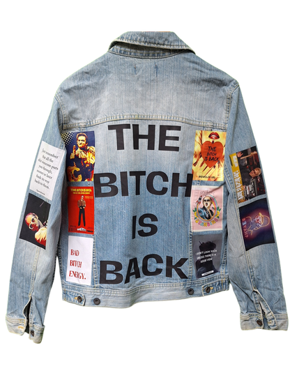 The Bitch is Back Customised Denim Jacket l Printed Denim Jacket
