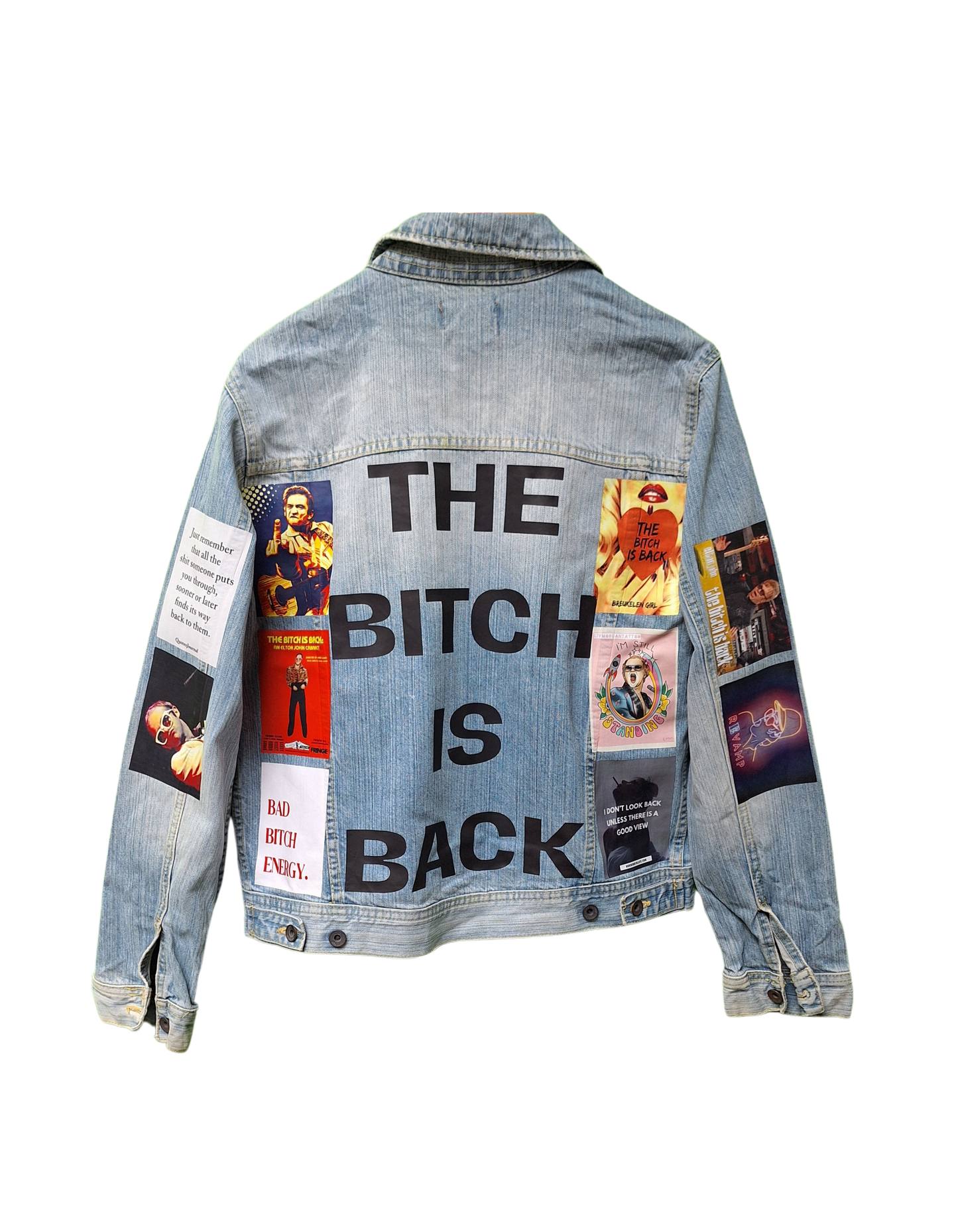The Bitch is Back Customised Denim Jacket l Printed Denim Jacket