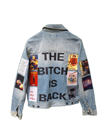 The Bitch is Back Customised Denim Jacket l Printed Denim Jacket