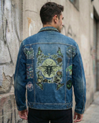 Bohemian Moth Customised Graphic Denim Jackets - MAXGRG