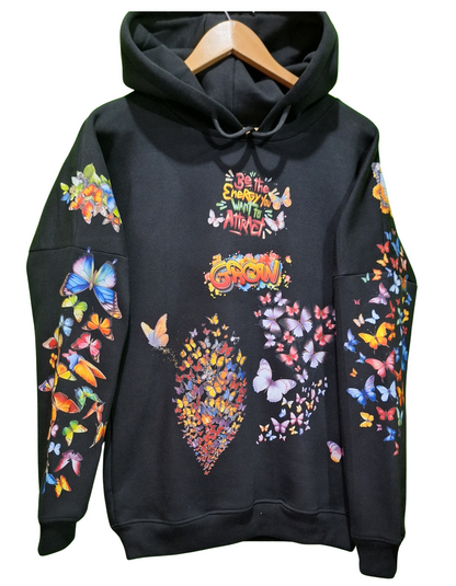 Butterfly Customised Graphic Printed Hoodie I Unisex Graphic Hoodie Various Sizes