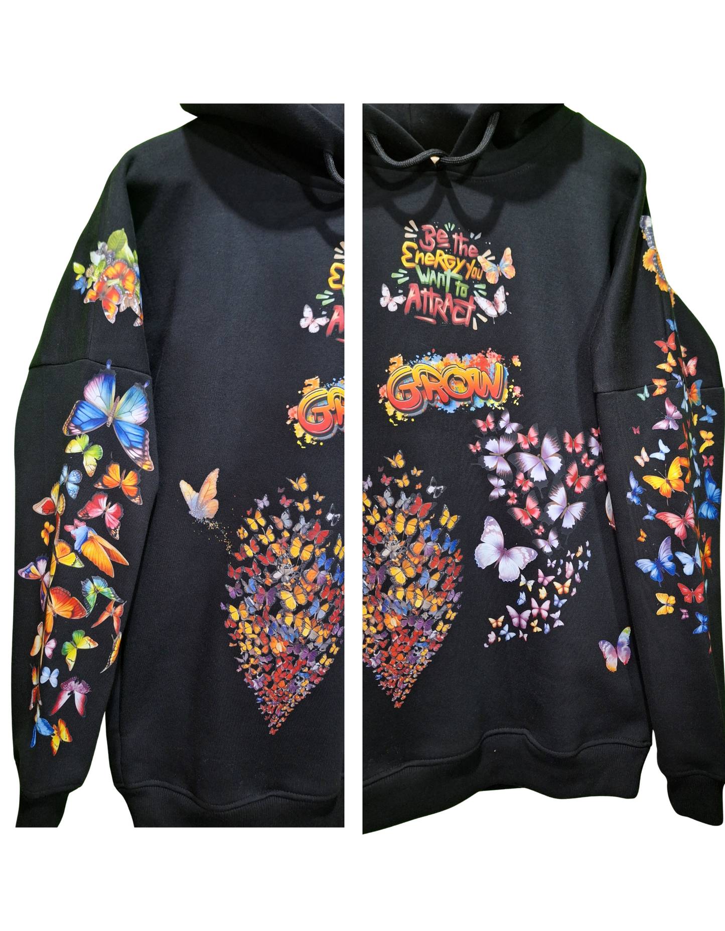 Butterfly Customised Graphic Printed Hoodie I Unisex Graphic Hoodie Various Sizes