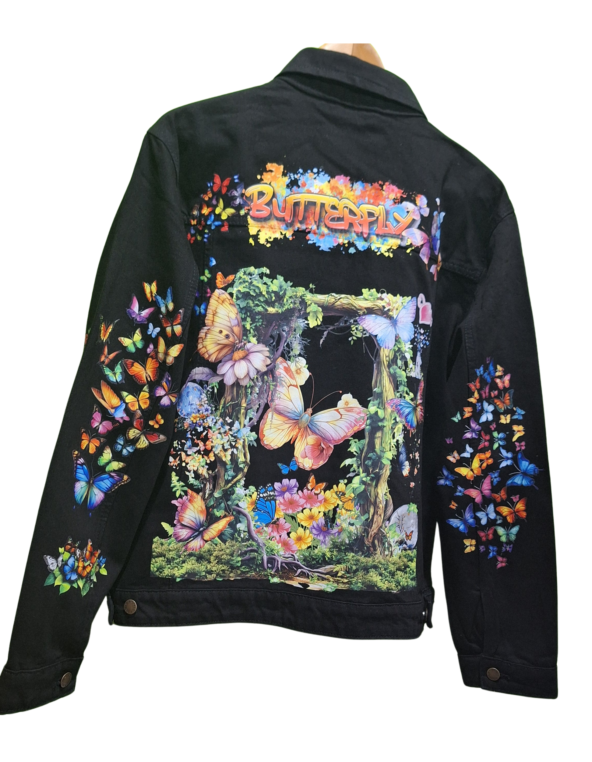 Butterfly Customised Graphic Denim Jackets - MAXGRG