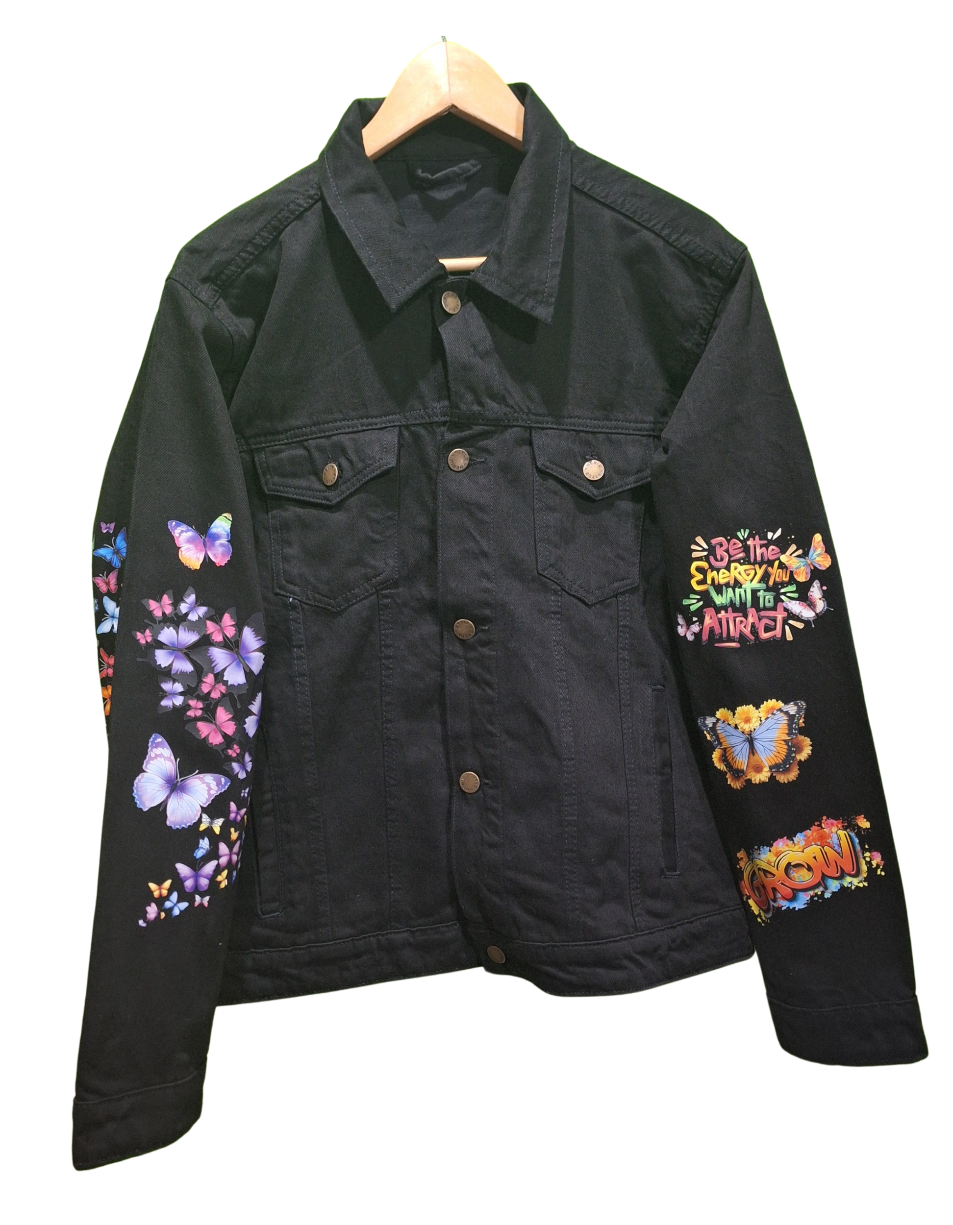 Butterfly Customised Graphic Denim Jackets - MAXGRG