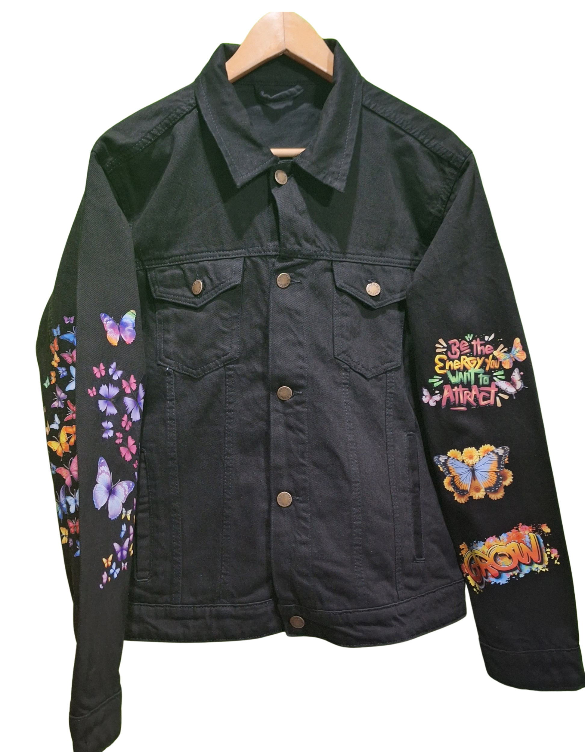 Butterfly Customised Graphic Denim Jackets - MAXGRG