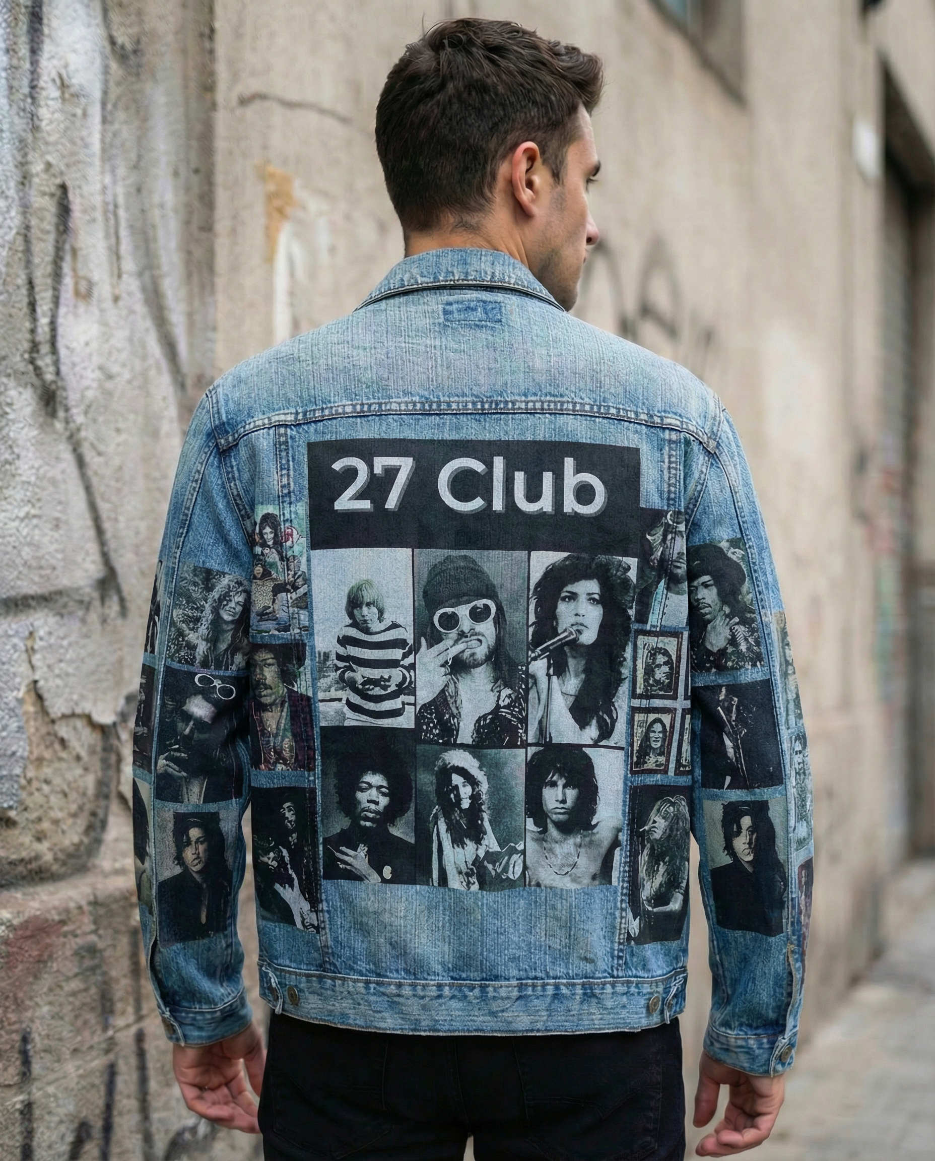 Club 27 Printed Customised Graphic Denim Jackets - MAXGRG
