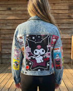 Customised Kuromi Design Customised Graphic Denim Jackets - MAXGRG
