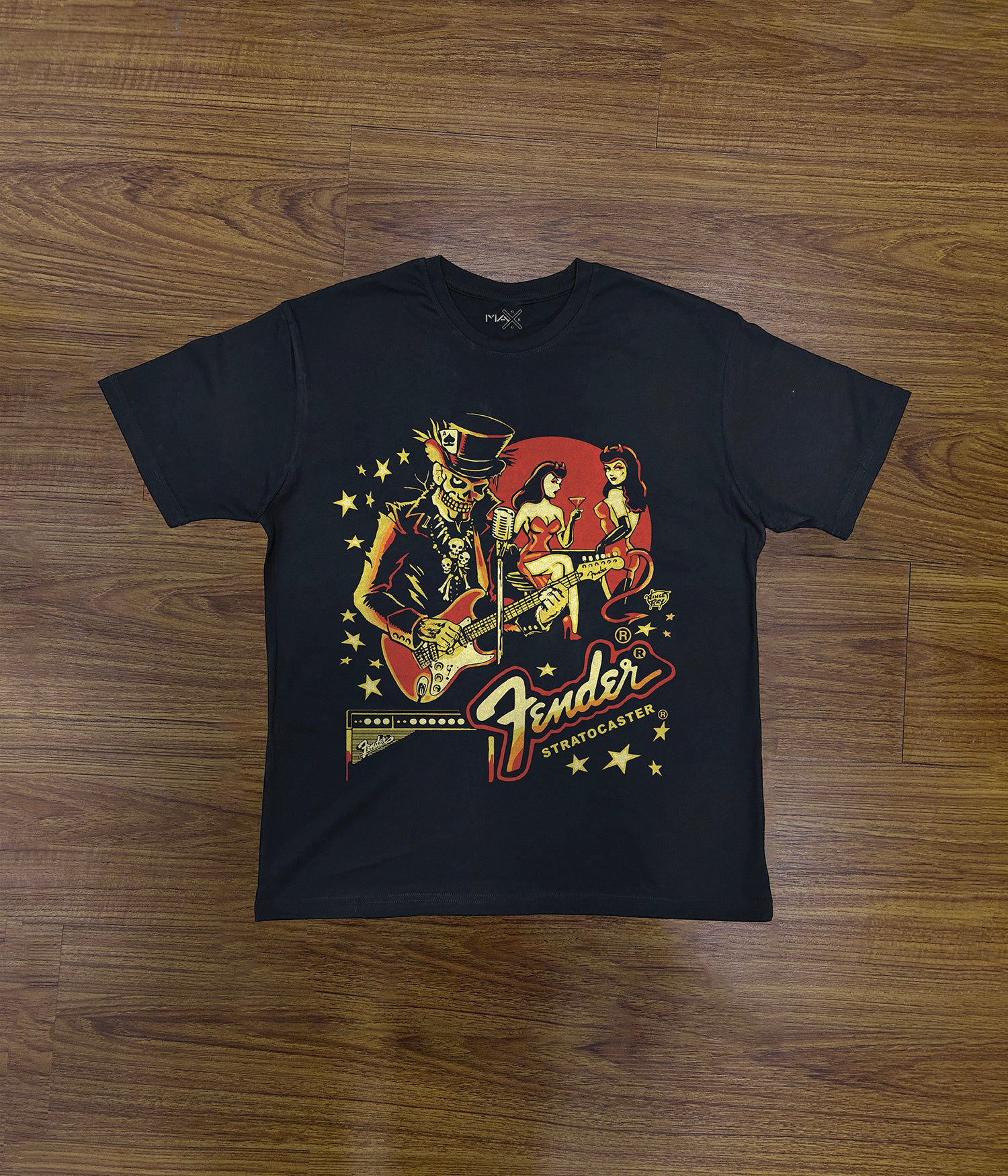 Fender Stratocaster | Screen Print Graphic T-Shirt - MAXGRG