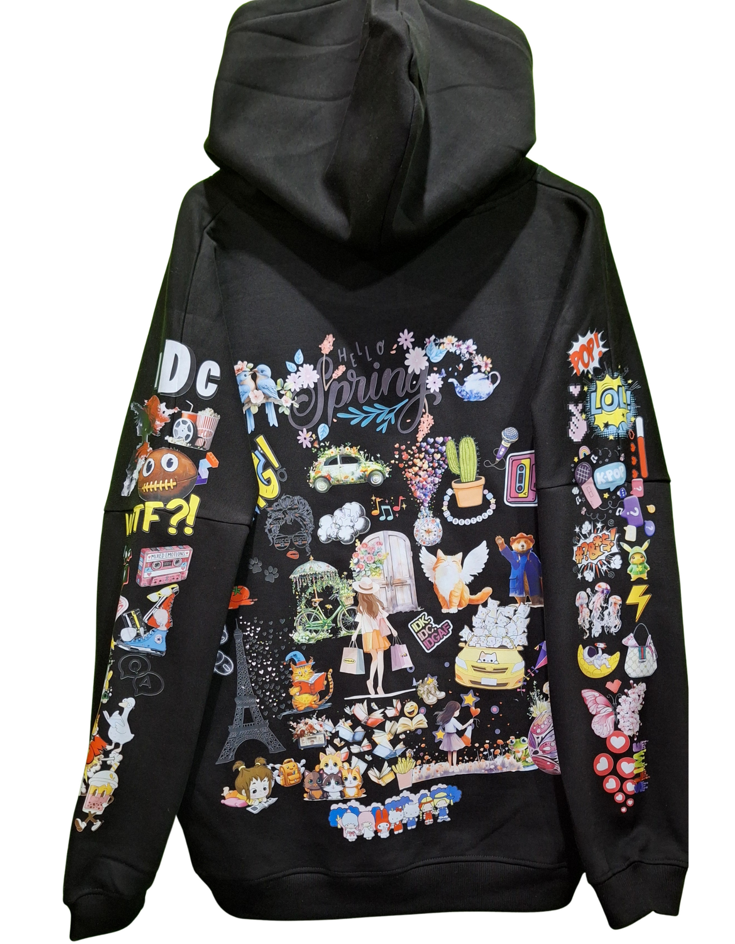 Hello Spring Custom Graphic Printed Hoodie I Unisex Graphic Hoodie Various Colours And Sizes