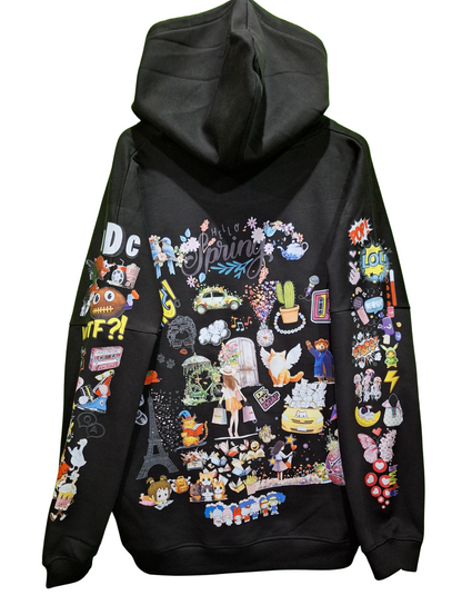 Hello Spring Custom Graphic Printed Hoodie I Unisex Graphic Hoodie Various Colours And Sizes