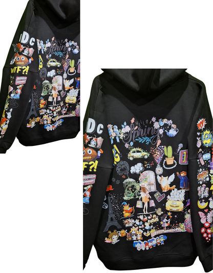 Hello Spring Custom Graphic Printed Hoodie I Unisex Graphic Hoodie Various Colours And Sizes