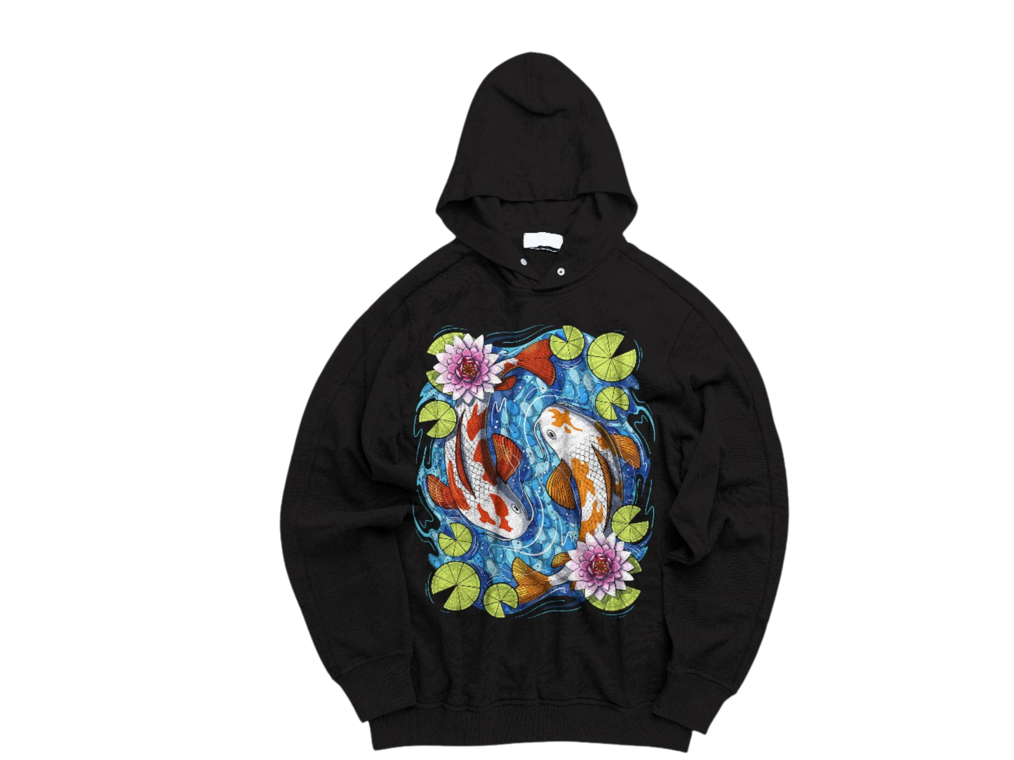 KOI FISH Custom Graphic Printed Hoodie I Unisex Graphic Hoodie Various Colours And Sizes