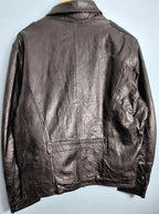 10 Men’s Classic Black Genuine Leather Jacket MAXGRG