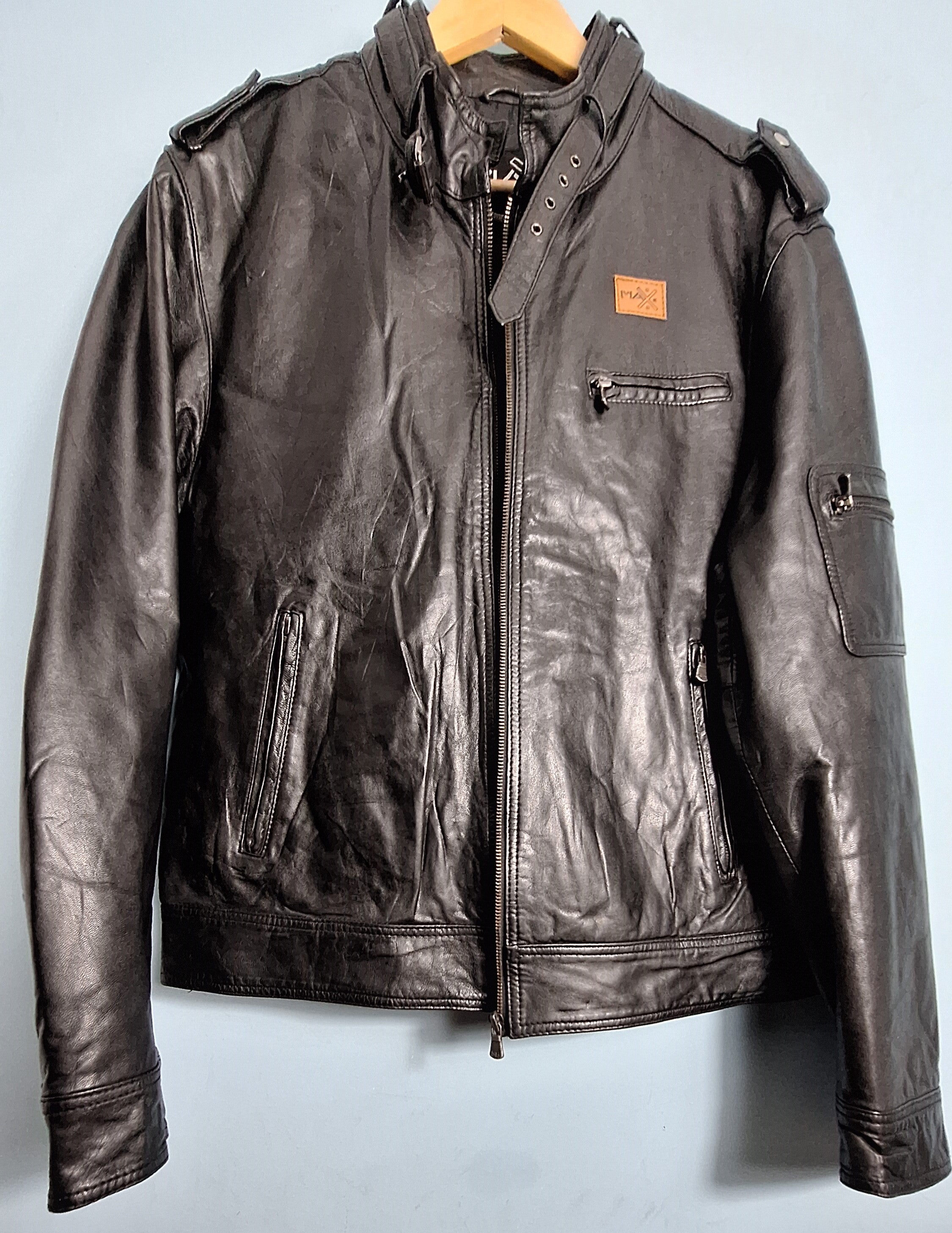 12 Men’s Genuine Leather Jacket  MAXGRG