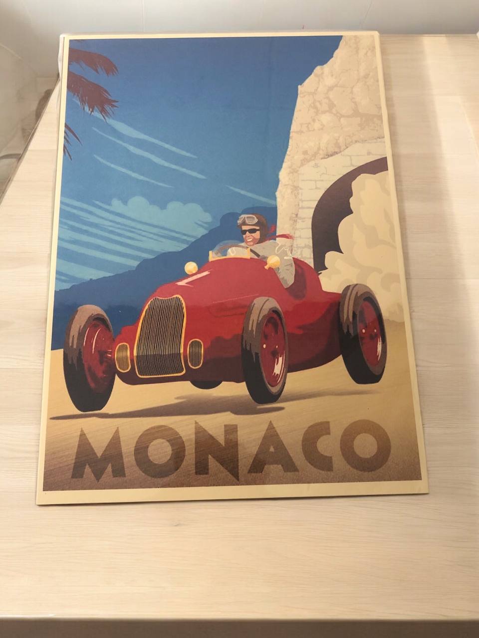 Monaco Racing Poster  - A4 Size Hard Board Poster