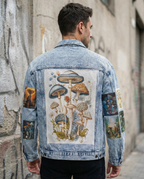 Mushroom Customised Graphic Denim Jackets - MAXGRG