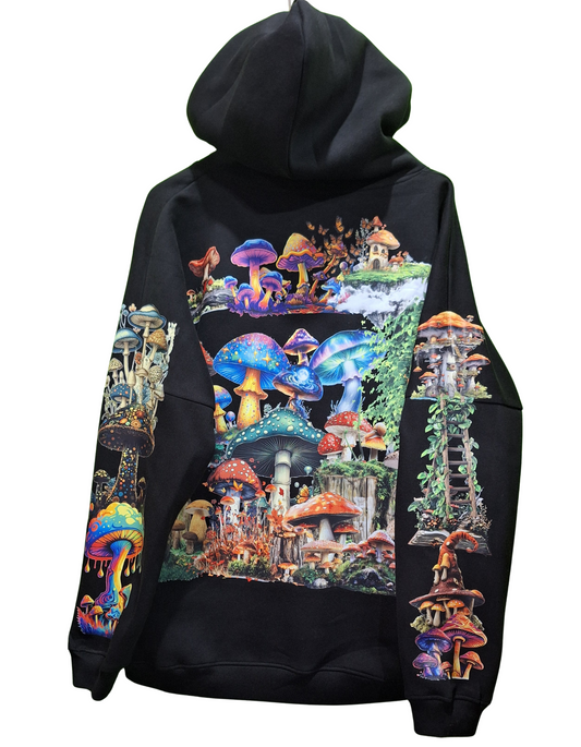 Mushroom Customised Graphic Printed Hoodie I Unisex Graphic Hoodie Various Sizes