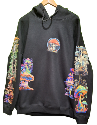 Mushroom Customised Graphic Printed Hoodie I Unisex Graphic Hoodie Various Sizes