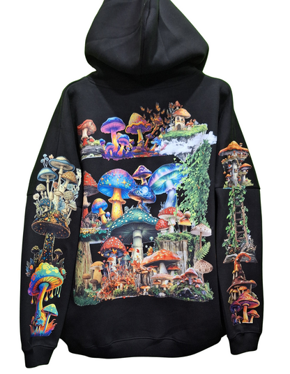 Mushroom Customised Graphic Printed Hoodie I Unisex Graphic Hoodie Various Sizes