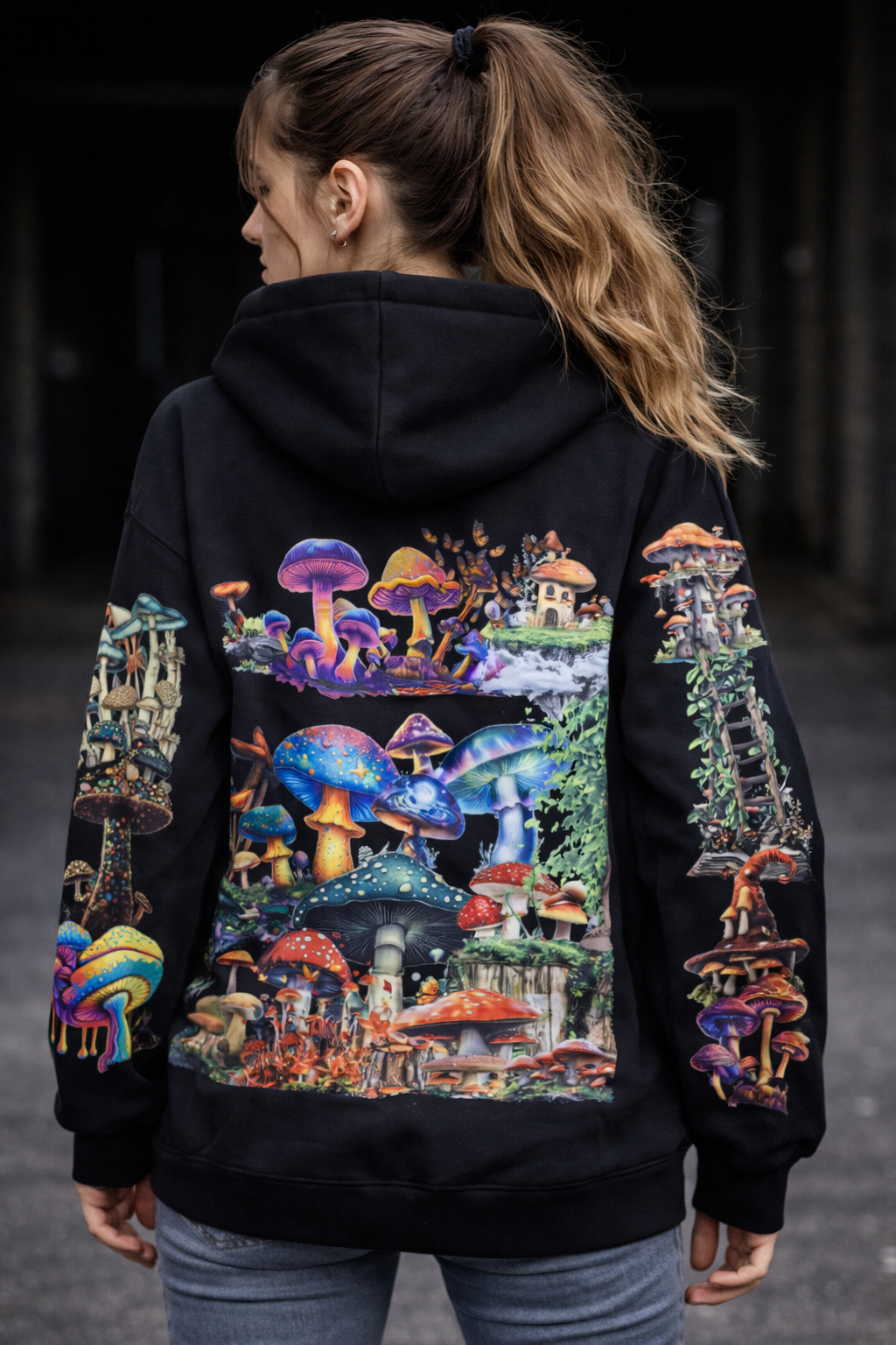 Magic mushroom theme hoodie 