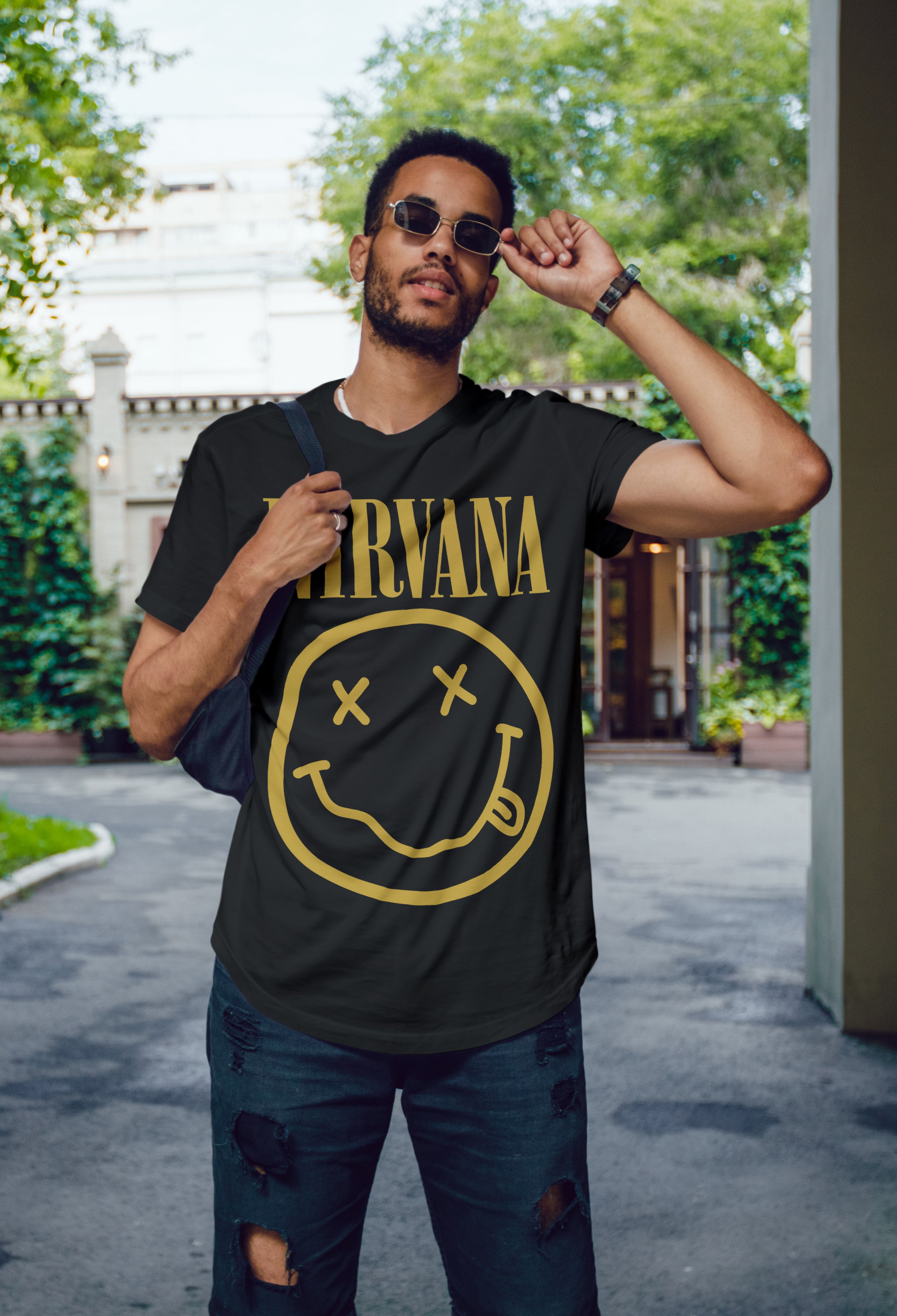 Nirvana | Screen Print Graphic T-Shirt - MAXGRG