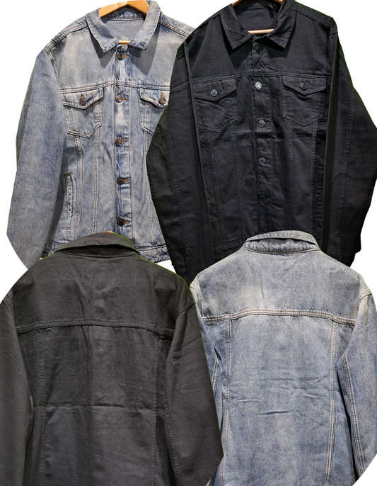 Unisex Plain Denim Jacket - Grade A Quality - Various Sizes  Colors