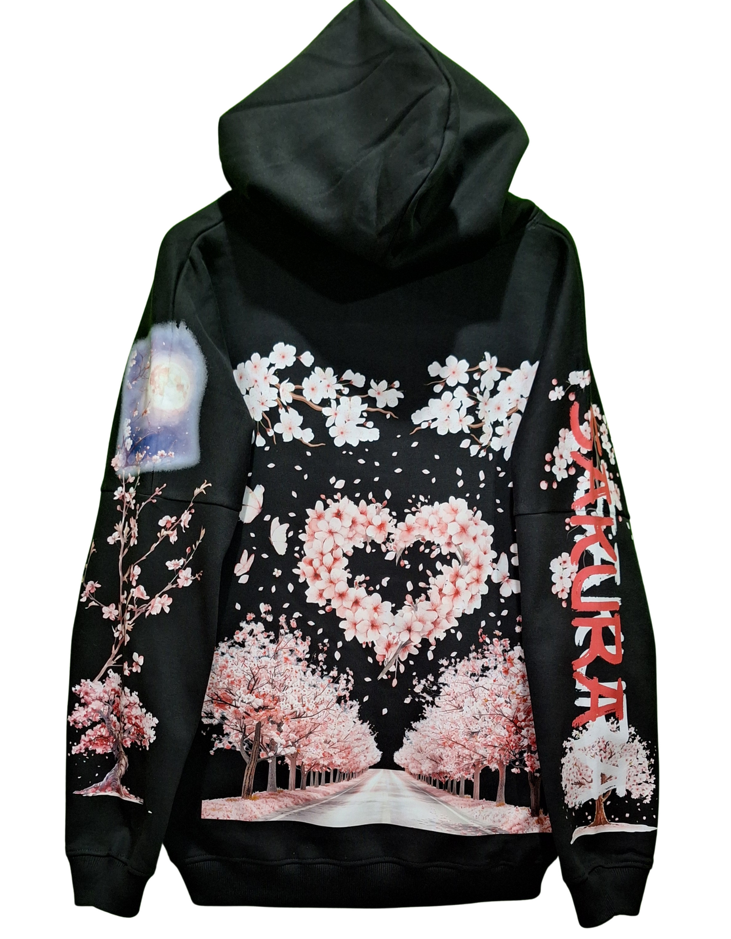 Japanese Flower SAKURA Custom Graphic Printed Hoodie I Unisex Graphic Hoodie Various Sizes
