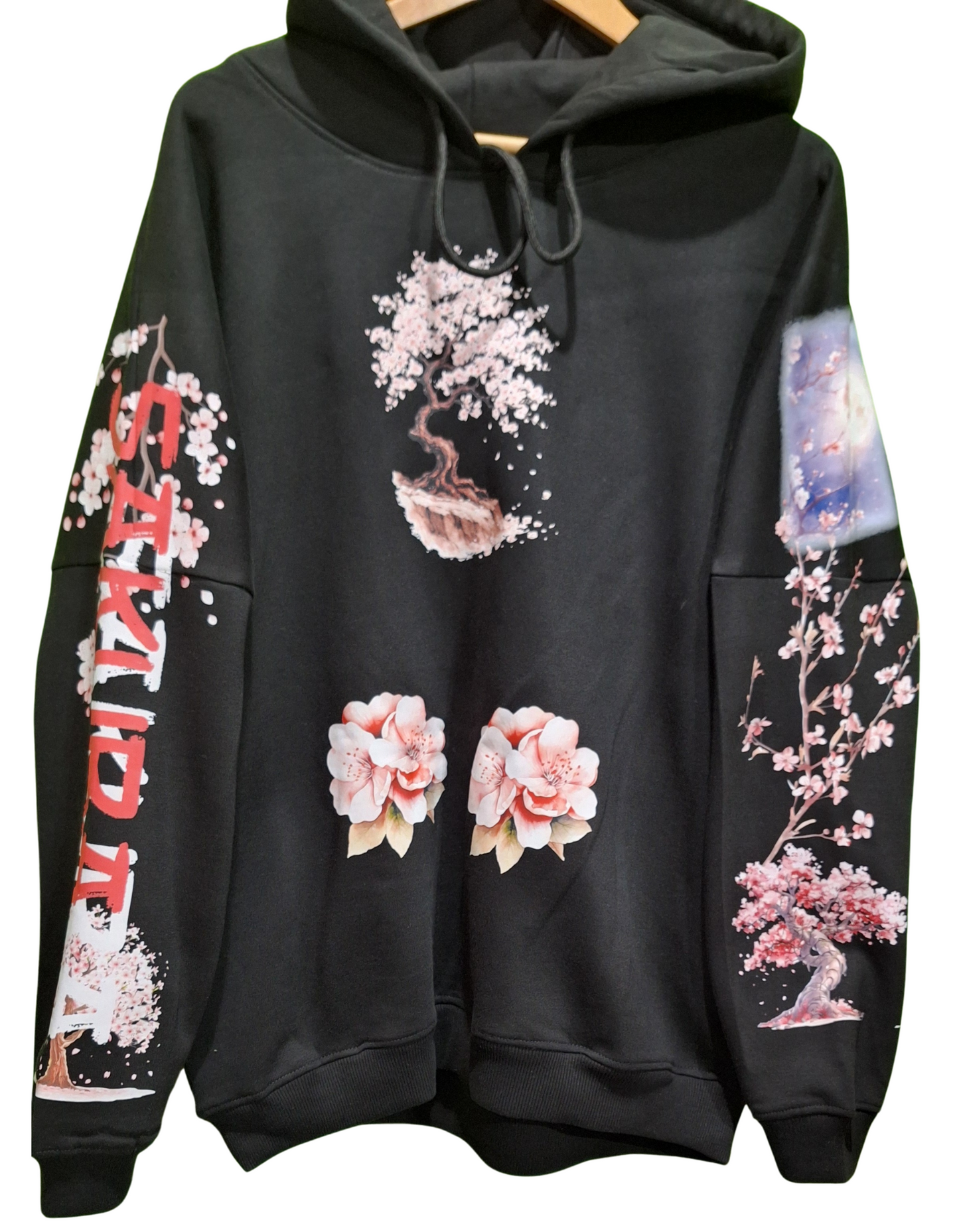 Japanese Flower SAKURA Custom Graphic Printed Hoodie I Unisex Graphic Hoodie Various Sizes