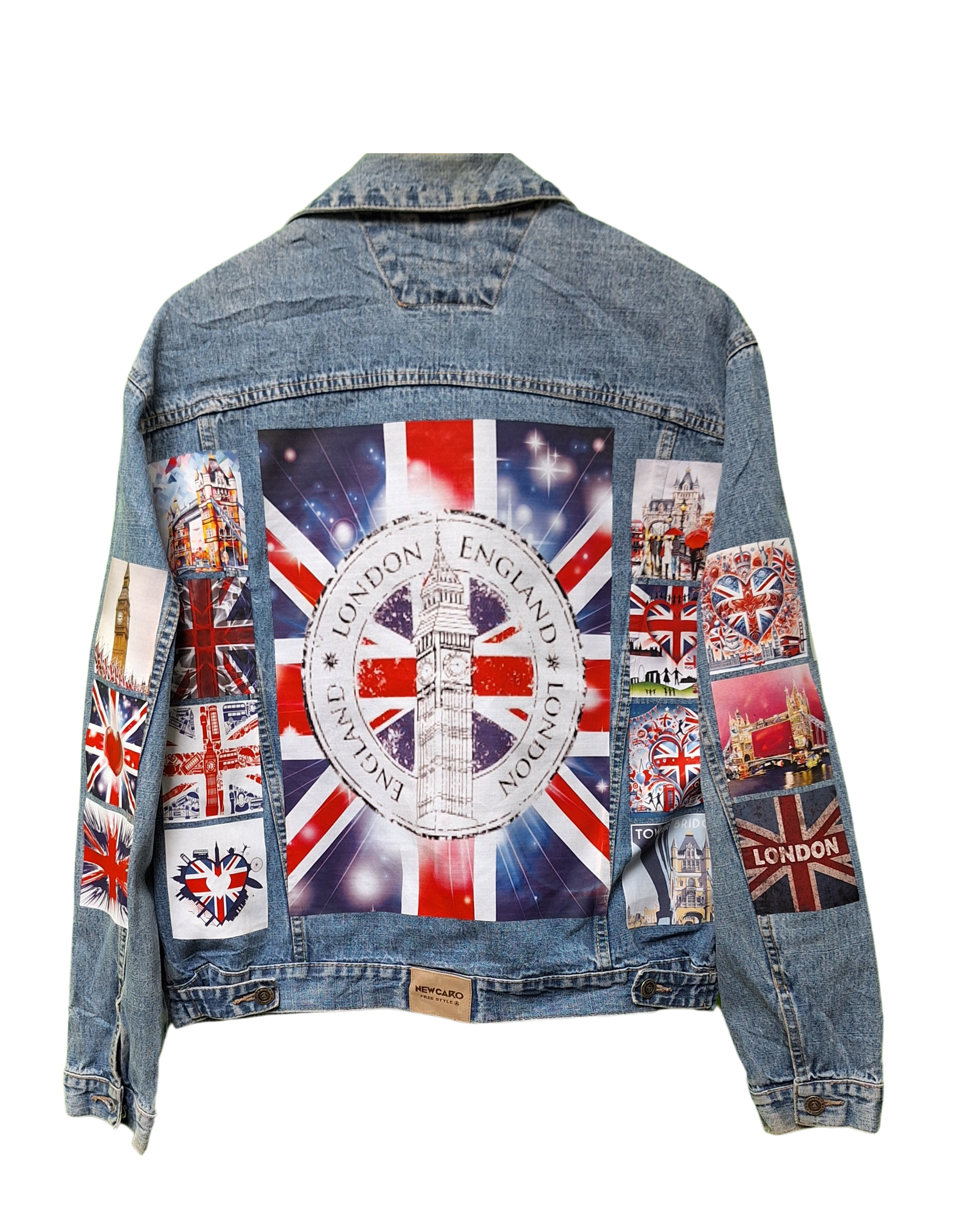 British Flag Customised Graphic Denim Jackets - MAXGRG