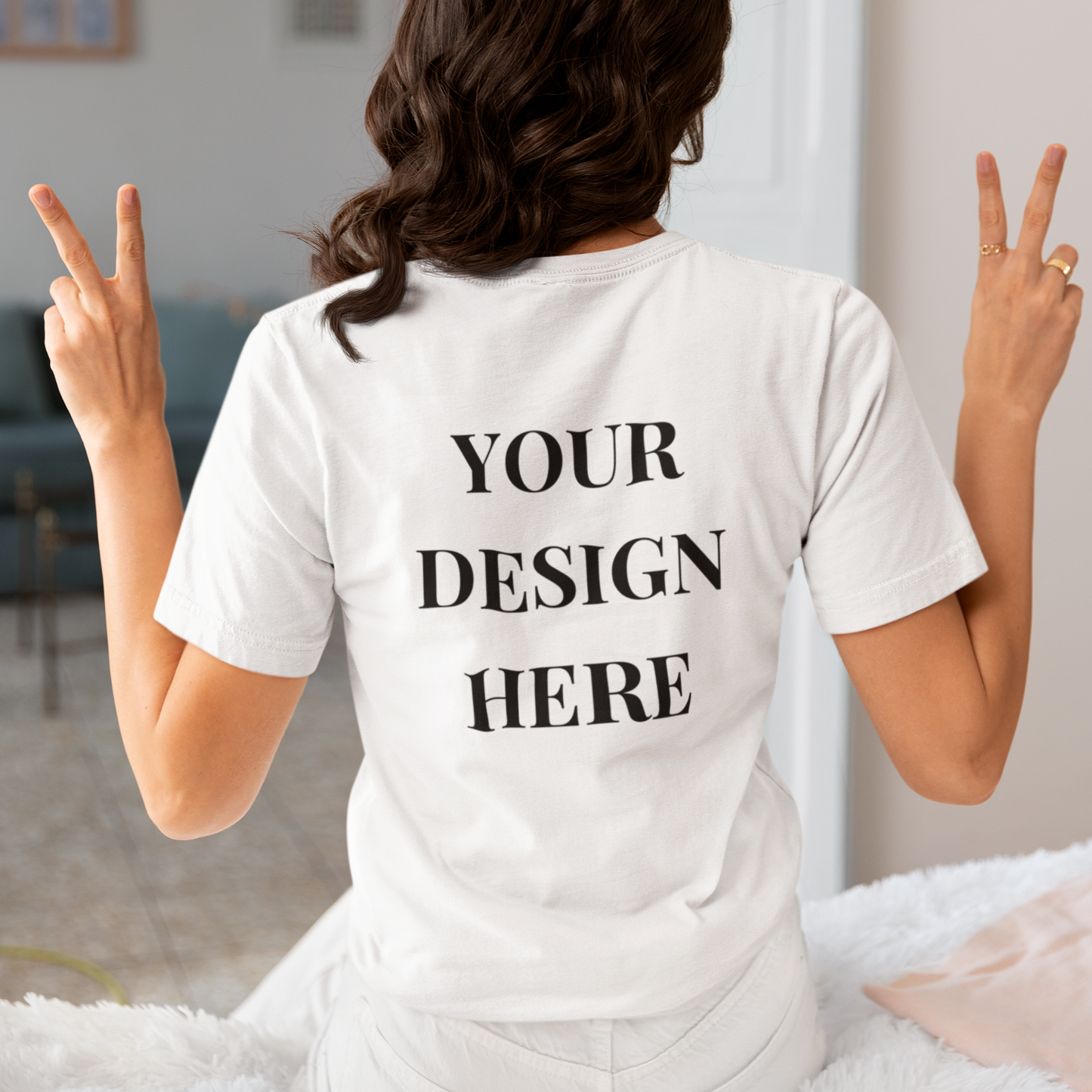 'Your Design Here' [Back Print] Custom T-shirt - Graphic Unisex T-shirt | Various Color & Sizes