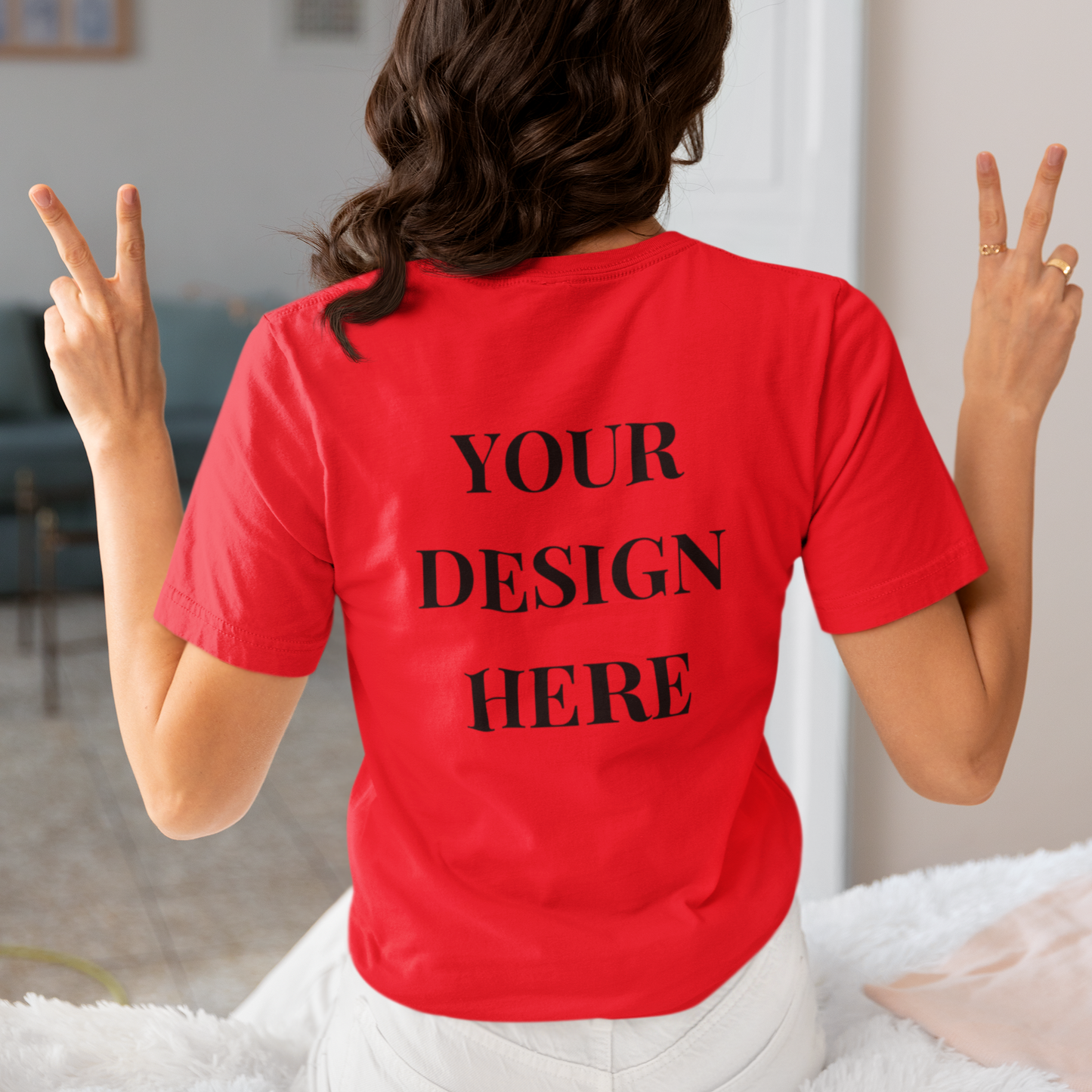 'Your Design Here' [Back Print] Custom T-shirt - Graphic Unisex T-shirt | Various Color & Sizes