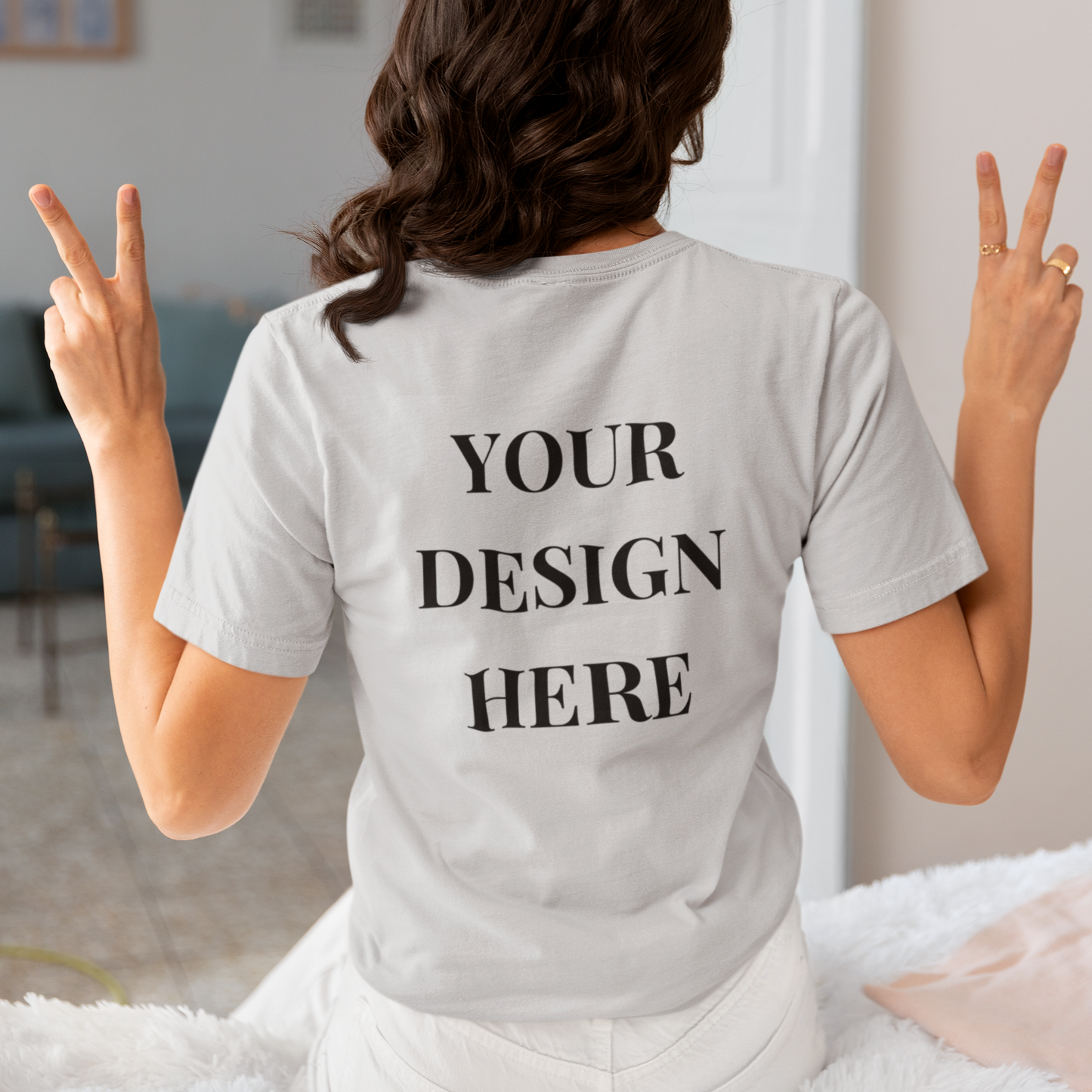 'Your Design Here' [Back Print] Custom T-shirt - Graphic Unisex T-shirt | Various Color & Sizes